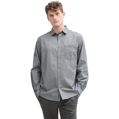 TOM TAILOR herrskjorta, 37298 – Marin Srak struktur, L TOM TAILOR herrskjorta, 37298 – Marin Srak struktur, L