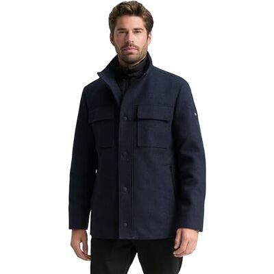 TOM TAILOR herr 1046984 2-i-1 ulljacka med avtagbar innerjacka, 32530 – Blå liten fiskben, M TOM TAILOR herr 1046984 2-i-1 ulljacka med avtagbar innerjacka, 32530 – Blå liten fiskben, M