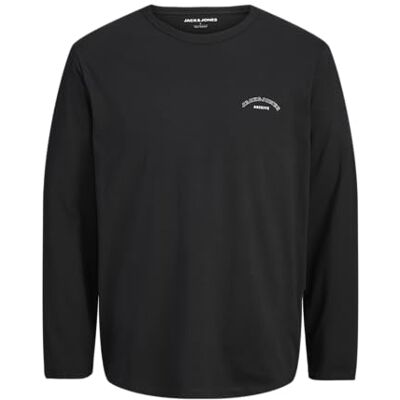 JACK & JONES Jjcollege logotyp Tee Ls Crew Neck, svart, S JACK & JONES Jjcollege logotyp Tee Ls Crew Neck, svart, S
