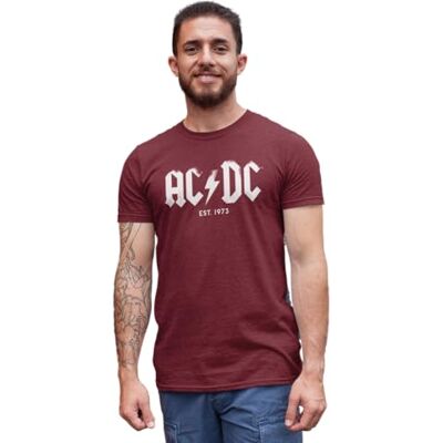 cotton division T-shirt herr, Bordeaux Melange, S cotton division T-shirt herr, Bordeaux Melange, S