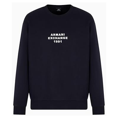 Giorgio Armani Men's Utility Edge, broderad logo bokstäver tröja, blå, XL, djup marin, XL Giorgio Armani Men's Utility Edge, broderad logo bokstäver tröja, blå, XL, djup marin, XL