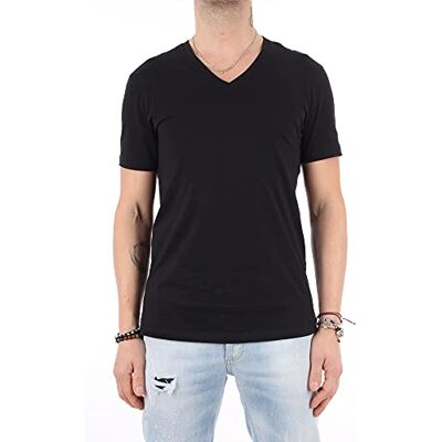 Giorgio Armani A X herr Pima bomull V-ringad T-shirt, Svart, M Giorgio Armani A X herr Pima bomull V-ringad T-shirt, Svart, M