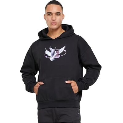 Tee sweatshirt med huva för män, svart, 3XL Tee sweatshirt med huva för män, svart, 3XL