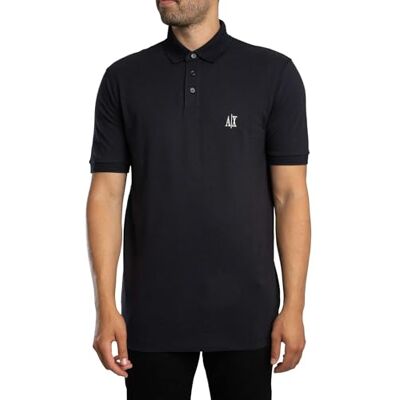 Giorgio Armani Men's Icon Project, broderad logotyp, pikétröja, blå, S, djup marin, S Giorgio Armani Men's Icon Project, broderad logotyp, pikétröja, blå, S, djup marin, S