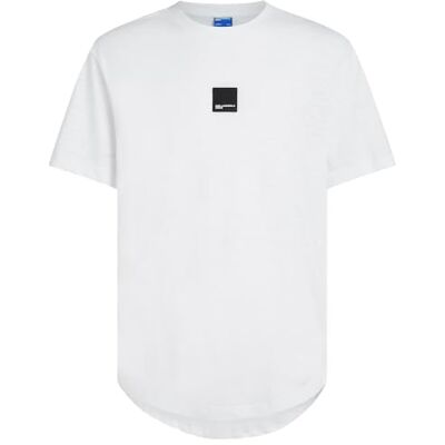 KARL LAGERFELD JEANS , herr, regular böjd hem slubte, normal passform, vit, S KARL LAGERFELD JEANS , herr, regular böjd hem slubte, normal passform, vit, S