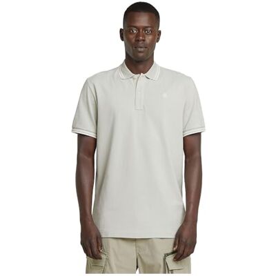 G-STAR RAW Dunda Slim Stripe pikétröja, Grå (Gs Mercury D17127-5864-g987), S G-STAR RAW Dunda Slim Stripe pikétröja, Grå (Gs Mercury D17127-5864-g987), S