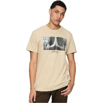 Män Pray Tee T-shirt för män, finns i många olika färger, storlekar XS – 5XL, sand, M Män Pray Tee T-shirt för män, finns i många olika färger, storlekar XS – 5XL, sand, M