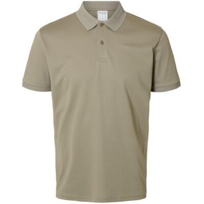 SELECTED HOMME pikétröja för män kortärmad, Vetiver, XL SELECTED HOMME pikétröja för män kortärmad, Vetiver, XL
