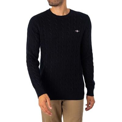 GANT Herr 8050601 Pullover-tröja, Evening Blue, L GANT Herr 8050601 Pullover-tröja, Evening Blue, L