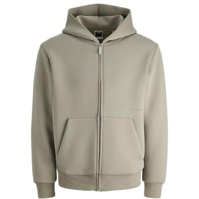 JACK & JONES Jcostance Print Sweat Zip Hood, Vetiver, S JACK & JONES Jcostance Print Sweat Zip Hood, Vetiver, S