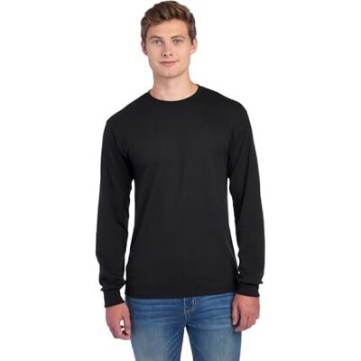 Jerzees Men's Dri-Power Cotton Blend Long Sleeve Tees, Moisture Wicking, Odor Protection, UPF 30+, Sizes S-3X, Black, Large Jerzees Men's Dri-Power Cotton Blend Long Sleeve Tees, Moisture Wicking, Odor Protection, UPF 30+, Sizes S-3X, Black, Large