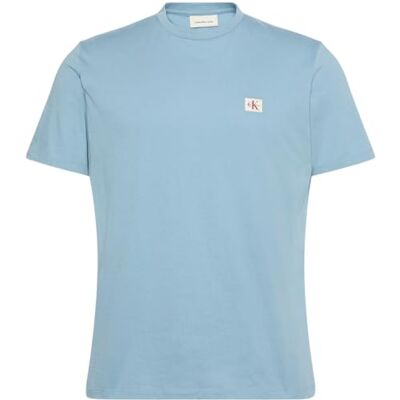 Calvin jeans herr SS badge 30S jersey klassisk TEE LV04RC272G t-shirts, grön (rökblå), L, Grön (rökblå), L Calvin jeans herr SS badge 30S jersey klassisk TEE LV04RC272G t-shirts, grön (rökblå), L, Grön (rökblå), L
