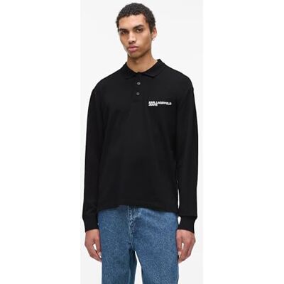 KARL LAGERFELD JEANS , Herr, Regular Pique Polo, Regular Fit, Svart, L KARL LAGERFELD JEANS , Herr, Regular Pique Polo, Regular Fit, Svart, L