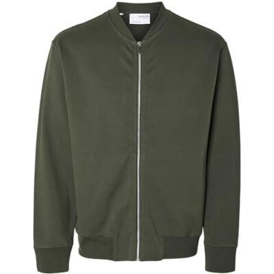 SELECTED HOMME Slhmack Sweat Bomber Ls Noos, Skogsnatt, M SELECTED HOMME Slhmack Sweat Bomber Ls Noos, Skogsnatt, M