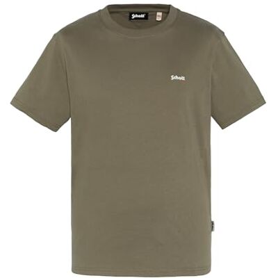 Schott NYC Schott TSCLAWS1 Khaki broderi T-shirt, Färg: grön, L Schott NYC Schott TSCLAWS1 Khaki broderi T-shirt, Färg: grön, L