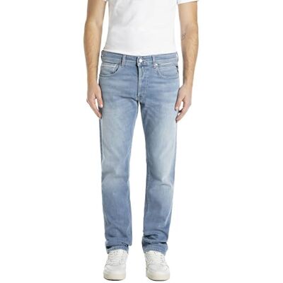 Replay Grover Jeans för män, 010 Ljusblå, 32W / 32L Replay Grover Jeans för män, 010 Ljusblå, 32W / 32L