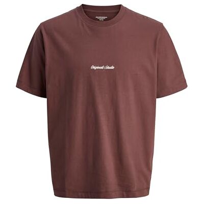 JACK & JONES Jornorrebro Emb Tee Ss Crew Neck Noos, Djup mahogny, XS JACK & JONES Jornorrebro Emb Tee Ss Crew Neck Noos, Djup mahogny, XS