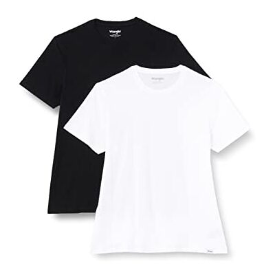 Wrangler Herr 2-pack t-shirt, svart, liten Wrangler Herr 2-pack t-shirt, svart, liten