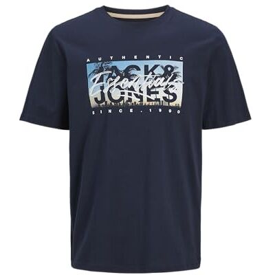 JACK & JONES Jjcolton fototryck Tee Ss Crew Neck, Sky Captain, S JACK & JONES Jjcolton fototryck Tee Ss Crew Neck, Sky Captain, S