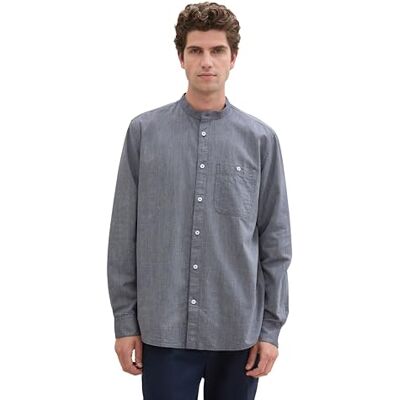 TOM TAILOR herrskjorta, 35993 – Sky Captain Blue Structure, XXL TOM TAILOR herrskjorta, 35993 – Sky Captain Blue Structure, XXL