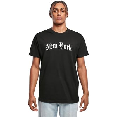 Tee herr-t-shirt, New York Wording, t-shirt, t-shirt med bokstäver, grafiskt tryck, streetwear, svart, XS Tee herr-t-shirt, New York Wording, t-shirt, t-shirt med bokstäver, grafiskt tryck, streetwear, svart, XS