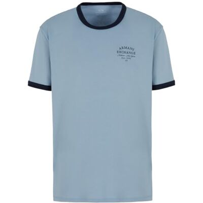 Giorgio Armani Men's Utility Edge, sustainable, färgkontrast, broderad logotyp, normal passform, blå, L, Ashley blå, L Giorgio Armani Men's Utility Edge, sustainable, färgkontrast, broderad logotyp, normal passform, blå, L, Ashley blå, L
