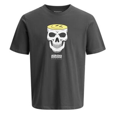 JACK & JONES Jorholiday skalle Tee Ss Cn, asfalt, XL JACK & JONES Jorholiday skalle Tee Ss Cn, asfalt, XL