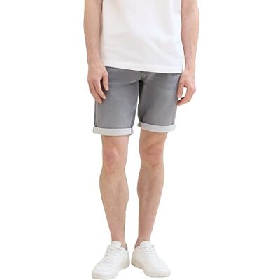 TOM TAILOR Bermudajeans shorts för män, 10213 – Clean Mid Stone Grey Denim, 32 TOM TAILOR Bermudajeans shorts för män, 10213 – Clean Mid Stone Grey Denim, 32