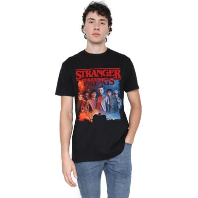 Stranger Things Hawkins Creel House affisch unisex t-shirt, svart, Large, Svart, L Stranger Things Hawkins Creel House affisch unisex t-shirt, svart, Large, Svart, L