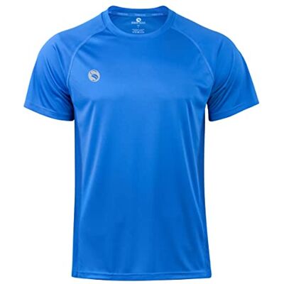 STARK SOUL sportskjorta, fitness, t-shirt, reflect, kortärmad, funktionell skjorta, andas, snabbtorkande träningströja, blå, XXL STARK SOUL sportskjorta, fitness, t-shirt, reflect, kortärmad, funktionell skjorta, andas, snabbtorkande träningströja, blå, XXL