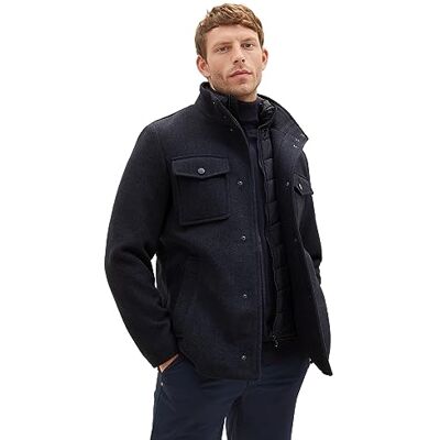 TOM TAILOR Jacka för män, 24258 – marinblå struktur, XXL TOM TAILOR Jacka för män, 24258 – marinblå struktur, XXL