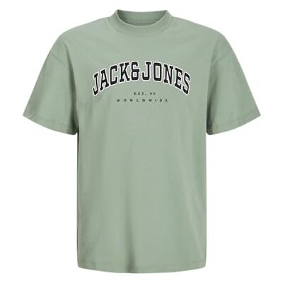 JACK & JONES Pojkar Jjecaleb Varsity Tee Ss O-Neck Sn Mni T-shirt, Iceberg grön/passform: lös, 104 JACK & JONES Pojkar Jjecaleb Varsity Tee Ss O-Neck Sn Mni T-shirt, Iceberg grön/passform: lös, 104