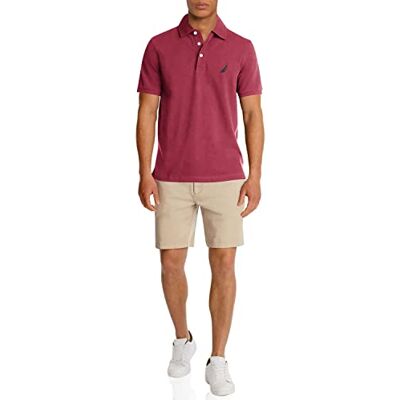 Nautica Kortärmad pikétröja för män, solid stretch, bomull, pikétröja, pikétröja, Barolo, S Nautica Kortärmad pikétröja för män, solid stretch, bomull, pikétröja, pikétröja, Barolo, S