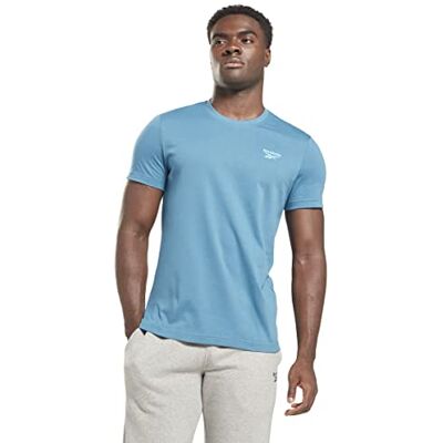 Reebok T-shirt med identitet för vänsterbröstet, herr, svart, M, Svart, S Reebok T-shirt med identitet för vänsterbröstet, herr, svart, M, Svart, S