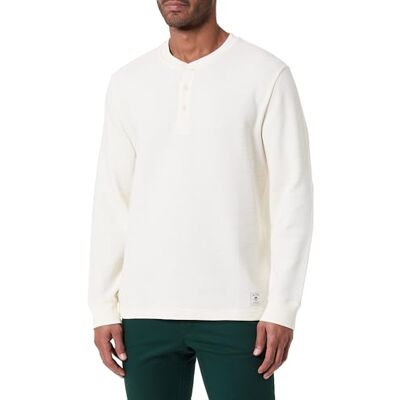 GANT Waffle LS Henley, Vit, M GANT Waffle LS Henley, Vit, M