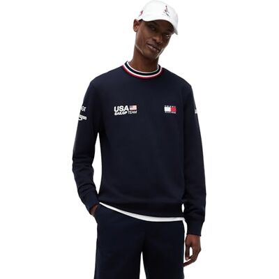 Tommy Hilfiger herr US SAILGP REPLICA CREWNECK MW0MW44685 pullover tröja, blå, L Tommy Hilfiger herr US SAILGP REPLICA CREWNECK MW0MW44685 pullover tröja, blå, L
