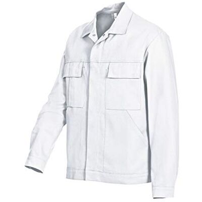 BP Workwear Basic 1485-060-21 arbetsjacka – dold trycklist – ren bomull – normal passform – storlek: 56/58 – färg: vit BP Workwear Basic 1485-060-21 arbetsjacka – dold trycklist – ren bomull – normal passform – storlek: 56/58 – färg: vit