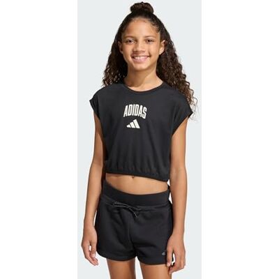 adidas Dziewczynki SEASONALS COLLEGIATE TYPOGRAPHY T-SHIRT, black/off white, 13-14 Years adidas Dziewczynki SEASONALS COLLEGIATE TYPOGRAPHY T-SHIRT, black/off white, 13-14 Years