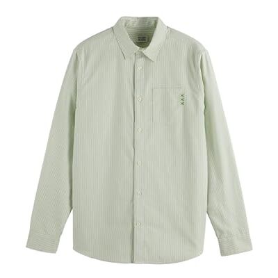 Scotch & Soda Regular fit randig Oxford-tröja, Pistachio Stripe 300, M Scotch & Soda Regular fit randig Oxford-tröja, Pistachio Stripe 300, M