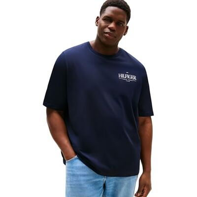 Tommy Hilfiger herr S/S T-shirt, Blå (ökenhimmel), XXL Tommy Hilfiger herr S/S T-shirt, Blå (ökenhimmel), XXL