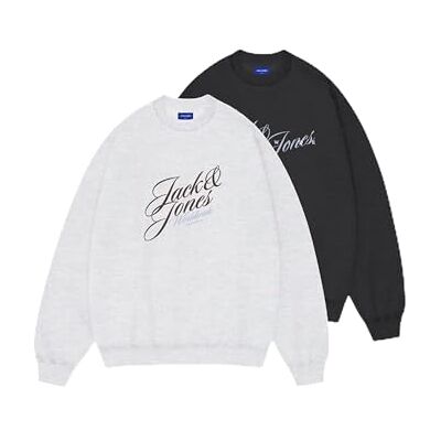 JACK & JONES Jorinwood sweat crew neck FST 2Pk Mp, svart, M JACK & JONES Jorinwood sweat crew neck FST 2Pk Mp, svart, M