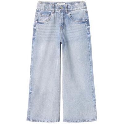 NAME IT Nkfbella Skater Xwide Jeans 3111-Za Noos, Ljusblå blekt denim, 128 NAME IT Nkfbella Skater Xwide Jeans 3111-Za Noos, Ljusblå blekt denim, 128
