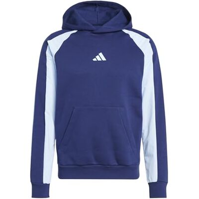 adidas För Män Seasonal Essentials Colorblock Hoodie, dark blue, S adidas För Män Seasonal Essentials Colorblock Hoodie, dark blue, S