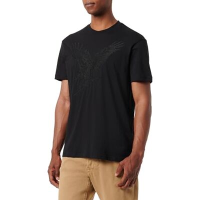 Giorgio Armani Urban Expedition, Sustainable, Eagle Artwork T-shirt, svart, XS Giorgio Armani Urban Expedition, Sustainable, Eagle Artwork T-shirt, svart, XS