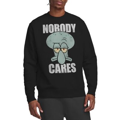 SPONGEBOB SQUAREPANTS Svampbob Nobody Cares Meme Crew sweatshirt, svart, Small, Svart, S SPONGEBOB SQUAREPANTS Svampbob Nobody Cares Meme Crew sweatshirt, svart, Small, Svart, S