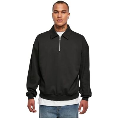 Urban Classics Herr Collar Crew Shirt, Svart, XL, svart, XL Urban Classics Herr Collar Crew Shirt, Svart, XL, svart, XL