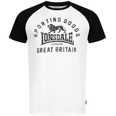 Lonsdale T-shirt för män Regular Fit TRENANCE, Vit/Svart, XL Lonsdale T-shirt för män Regular Fit TRENANCE, Vit/Svart, XL