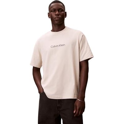 Calvin Herr Ss Rlxd Standard Logo Crewnk Tee LV040HM228, vit, M Calvin Herr Ss Rlxd Standard Logo Crewnk Tee LV040HM228, vit, M