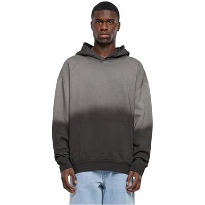 Urban Classics Sun Bleached Hoody Huvtröja för män, svart, M Urban Classics Sun Bleached Hoody Huvtröja för män, svart, M