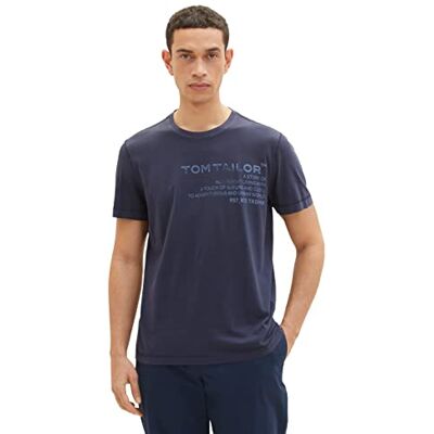 TOM TAILOR Herr T-shirt 1035638, 10668 Sky Captain Blue, XL TOM TAILOR Herr T-shirt 1035638, 10668 Sky Captain Blue, XL